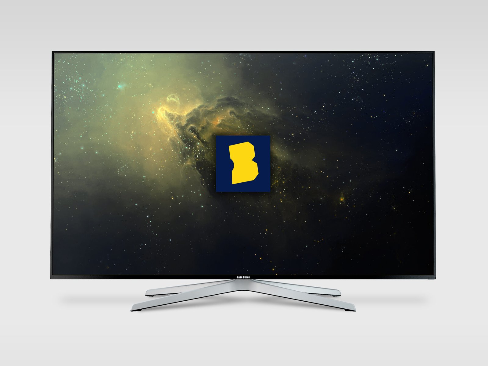 Blockbuster tv streaming logo mark mockup