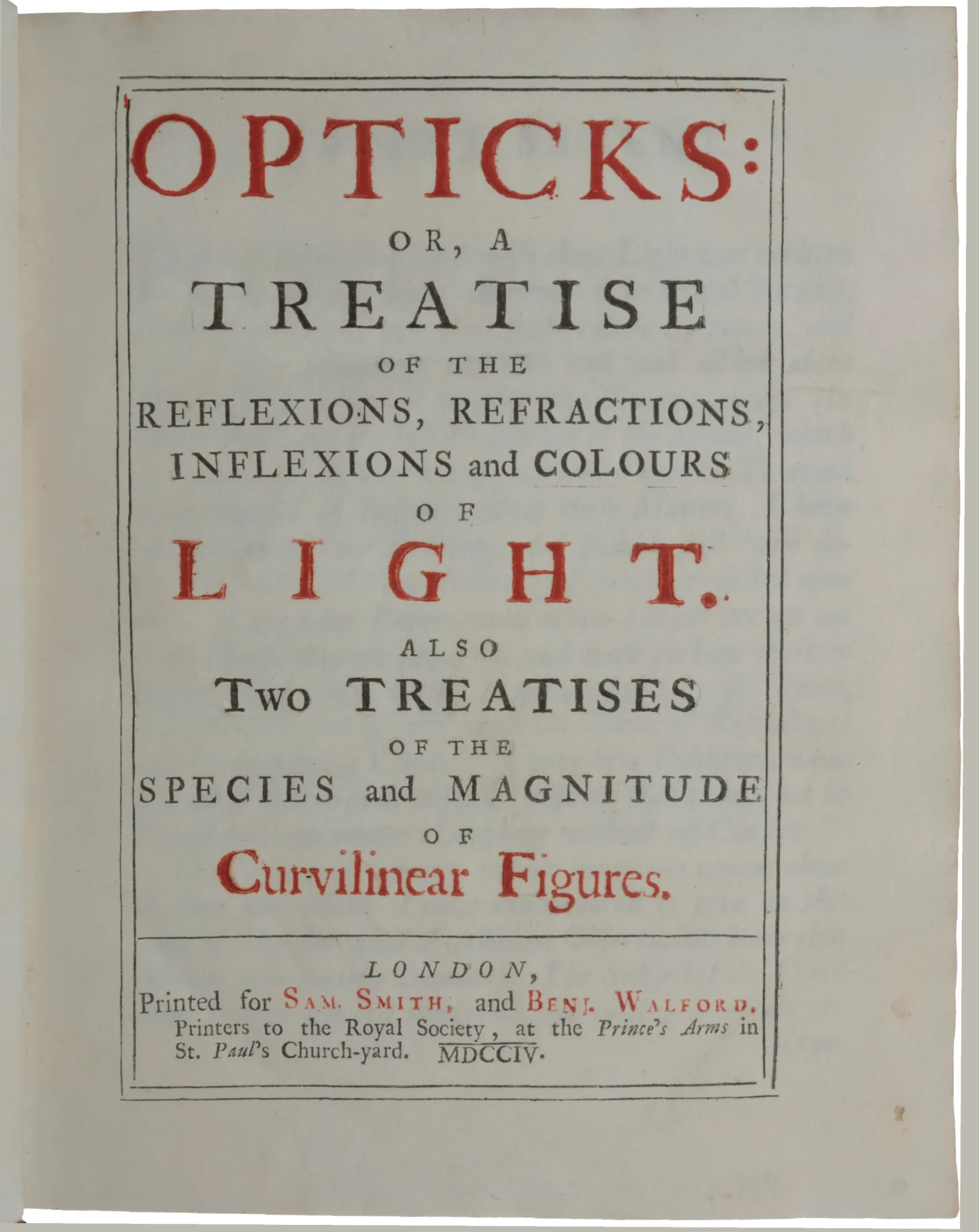 aji-Opticks by Isaac Newton Original Cover copy